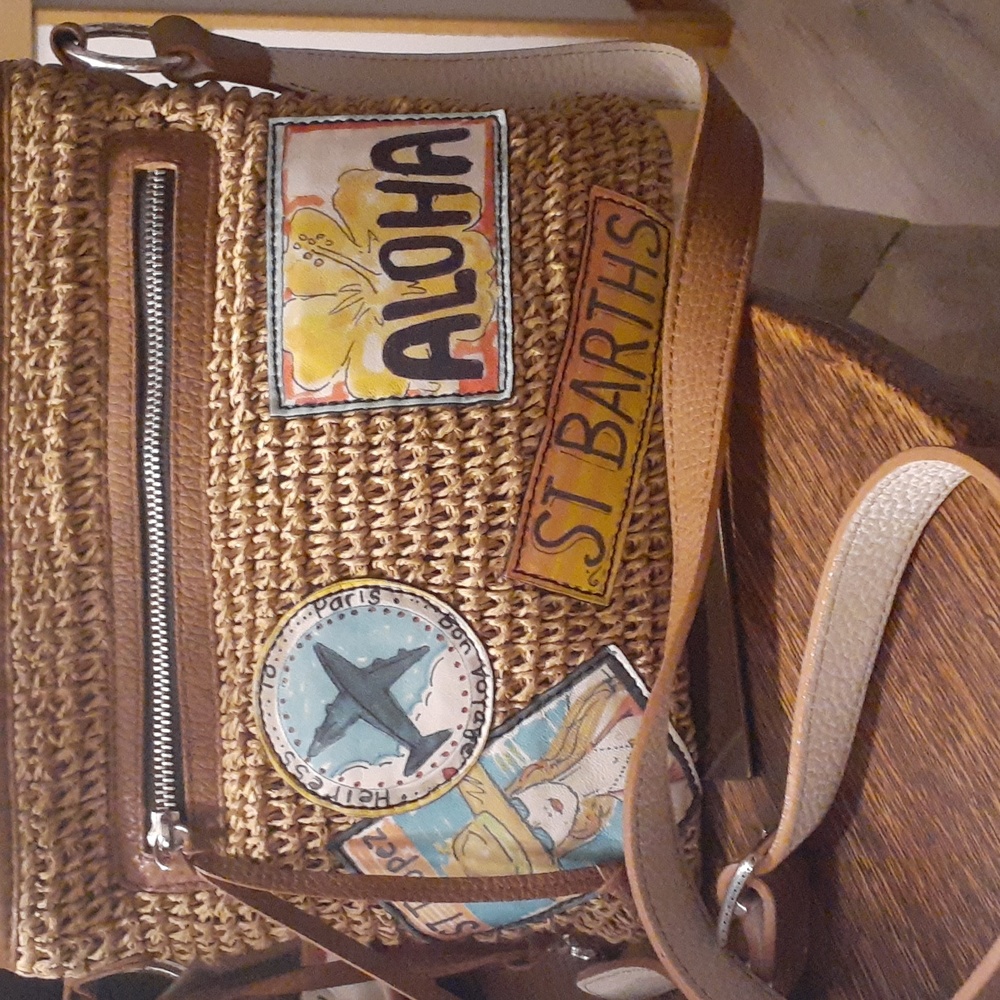 BRIGHTON FASHIONISTA JET TRAVEL BAG CROSSBODY EUC - Picture 1 of 11